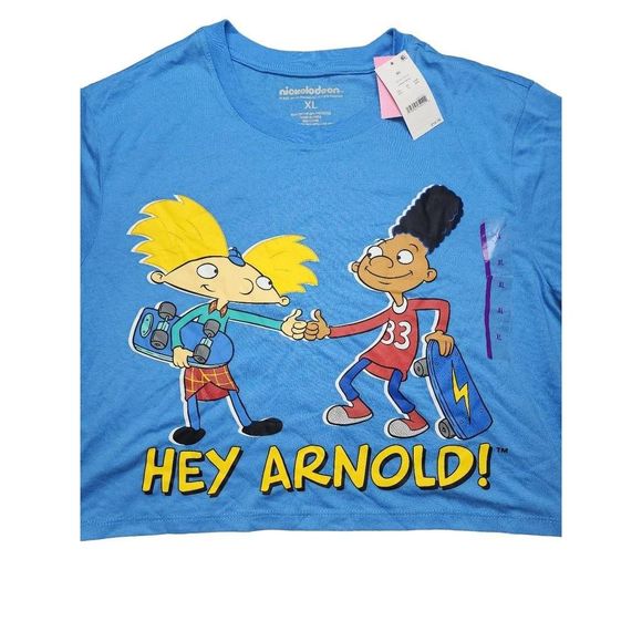 Nickelodeon Hey Arnold Crop T-Shirt Women's Size XL - Picture 2 of 4